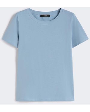 Max Mara Stretch Jersey Basic T-Shirt - Blue