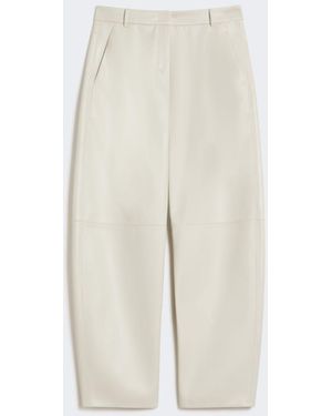 Max Mara Coated Fabric Barrel-Leg Pants - White