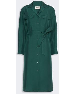 Max Mara Silk Shirt Dress - Green