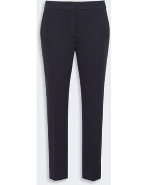 Max Mara Viscose Jersey Pants - Blue