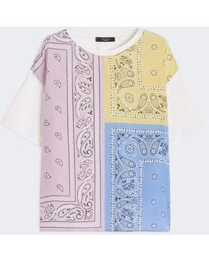 Max Mara Printed Silk And Stretch Cotton Jersey T-Shirt - White