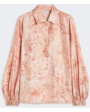 Max Mara Printed Silk Shirt - Pink