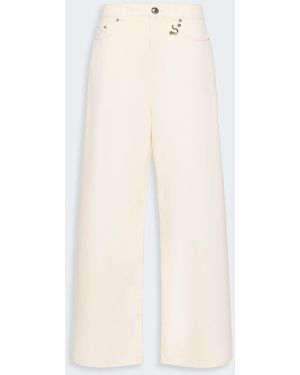 Max Mara Oversized Jeans - White