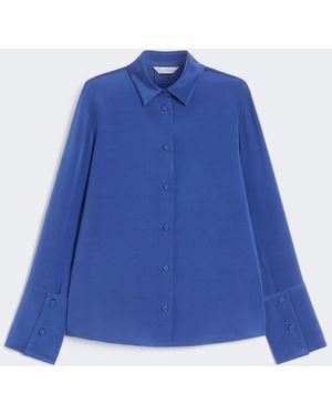 Max Mara Silk Crêpe De Chine Shirt - Blue