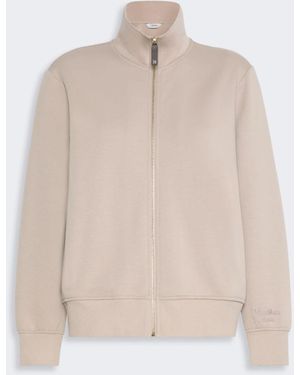 Max Mara Technical Cotton Jersey Sweatshirt - White