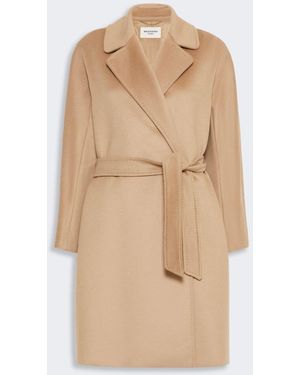 Max Mara Wool Wrap Coat - Natural