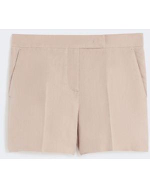 Max Mara Linen Canvas Shorts - White