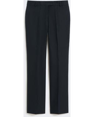 Max Mara Stretch Cotton And Viscose Pants - Blue