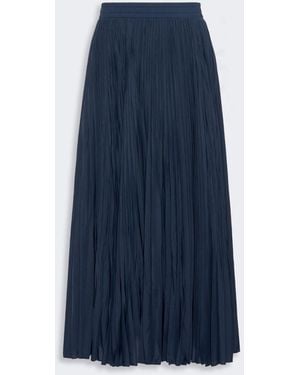 Max Mara Plissé-Pleated Skirt - Blue