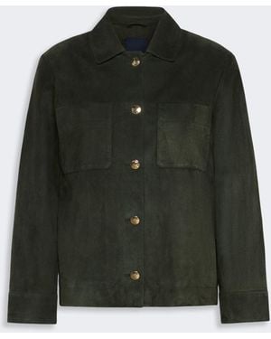 Max Mara Suede Shirt Jacket - Green