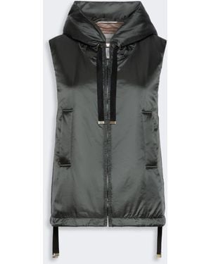 Max Mara Padded Water-Repellent Hooded Gilet - Black