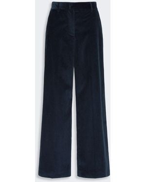 Max Mara Cotton Velvet Pants - Blue