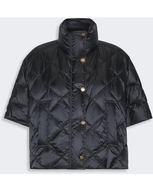 Max Mara Water-Repellent Canvas Padded Cape - Black