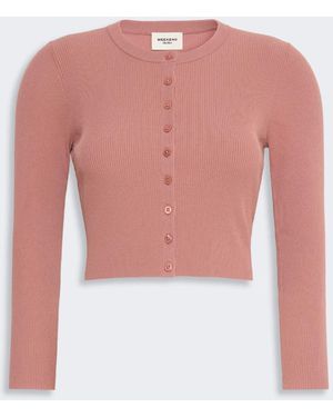 Max Mara Fine Rib-Knit Viscose Yarn Cardigan - White