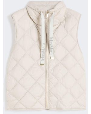 Max Mara Padded Water-Repellent Nylon Canvas Gilet - White