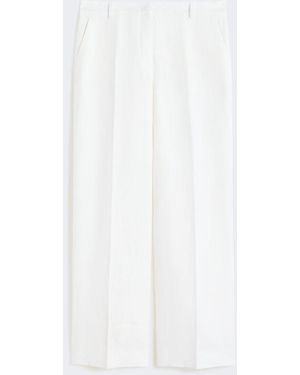 Max Mara Linen Canvas Pants - White