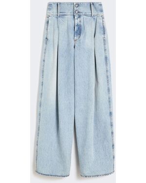 Max Mara High-Waisted Baggy-Cut Jeans - Blue