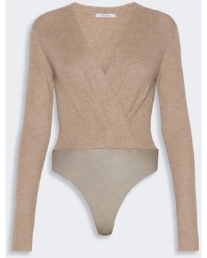 Max Mara Cashmere Yarn Sweater Bodysuit - White