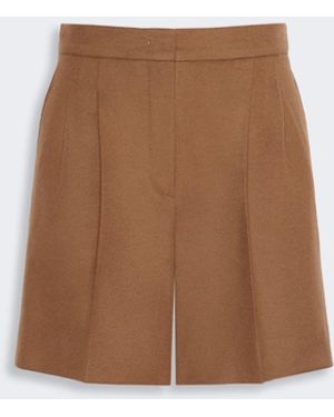Max Mara Wool Broadcloth Shorts - White