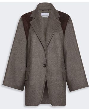 Max Mara Oversized Double Wool Jacket - Brown