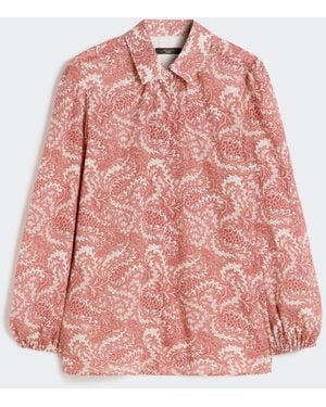 Max Mara Printed Cotton Voile Shirt - Pink
