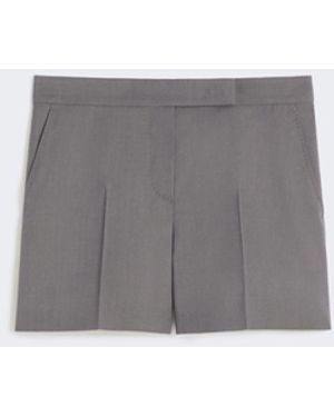 Max Mara Gabardine Wool Shorts - White