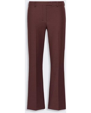 Max Mara Stretch Cotton-Blend Pants - Purple
