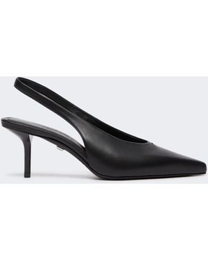 Max Mara Nappa Leather Slingbacks - White