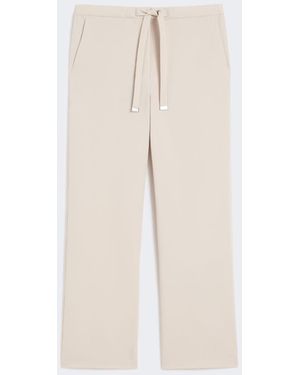 Max Mara Wool Gabardine Pants - White