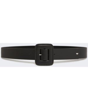 Max Mara Shiny Nappa Leather Belt - White