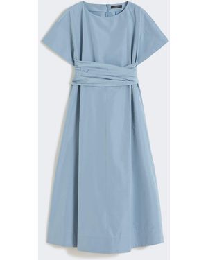 Weekend by Maxmara Taffeta Gathered Midi Dress - Blue