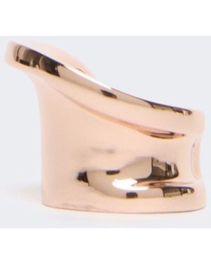 Max Mara Asymmetric Metal Ring - White
