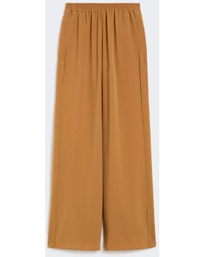 Max Mara Envers Satin Wide Pants - Natural