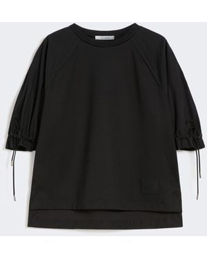 Max Mara Cotton-Blend Jersey T-Shirt - Black