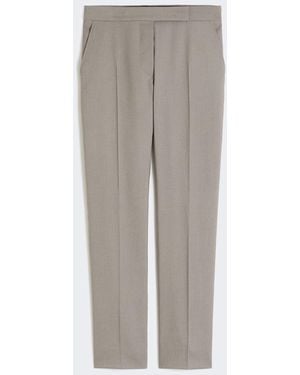Max Mara Wool, Mohair And Silk Slim-Fit Pants - Gray