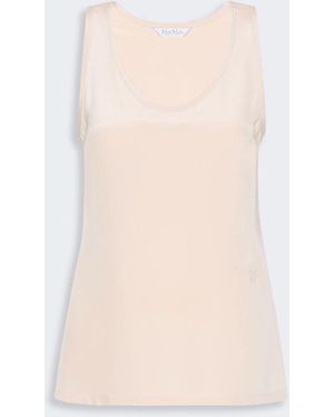 Max Mara Silk Crepe De Chine Top - White