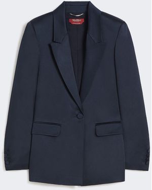 Max Mara Envers Satin Blazer - Blue