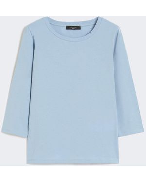 Max Mara Stretch Cotton T-Shirt - Blue