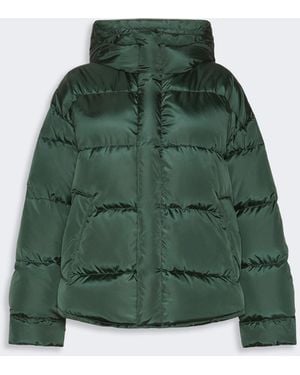 Max Mara Water-Repellent Technical Taffeta Down Jacket - Green