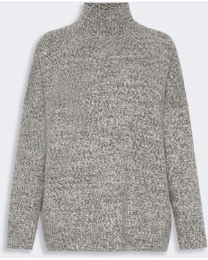 Max Mara Wool Knit Turtleneck Sweater - Gray