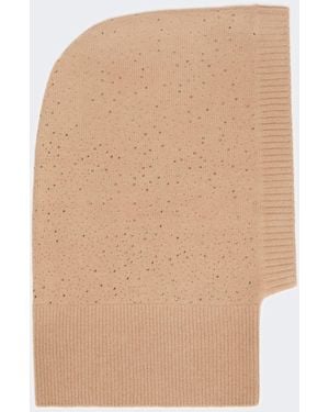 Max Mara Cashmere And Rhinestone Balaclava - Natural