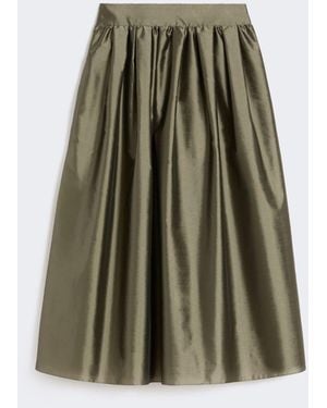 Max Mara Pleated Organza Skirt - Green