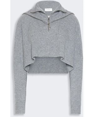 Max Mara Oversized Wool And Cashmere Cropped Sweater - White