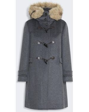 Max Mara Double Wool Broadcloth Coat - Gray