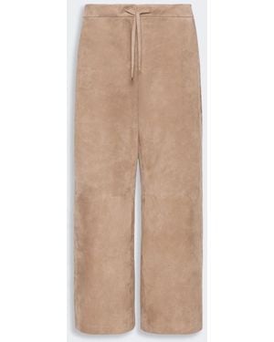 Max Mara Suede Sweatpants - Natural