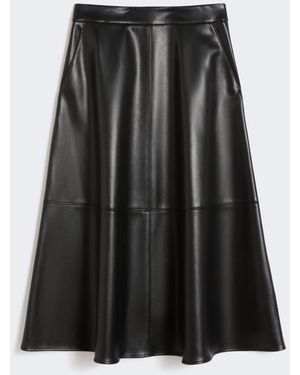 Max Mara Coated Fabric Skirt - Black