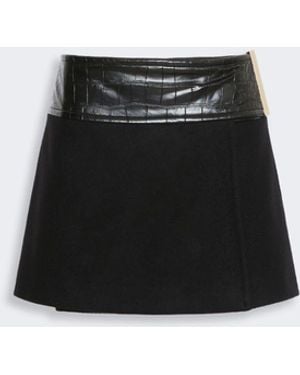 Max Mara Pure Wool Mini Skirt - Black