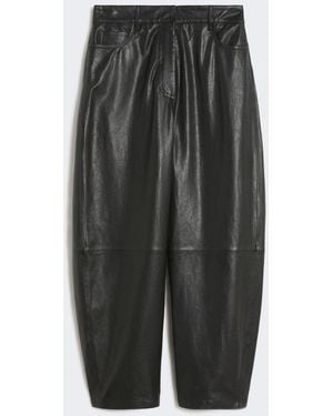 Weekend by Maxmara Leather Pants - Gray