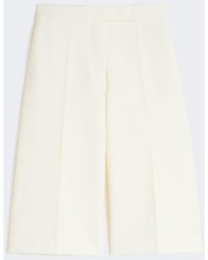 Max Mara Viscose Crêpe Jersey Bermuda Shorts - White