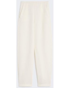 Max Mara Cotton Fleece Pants - White